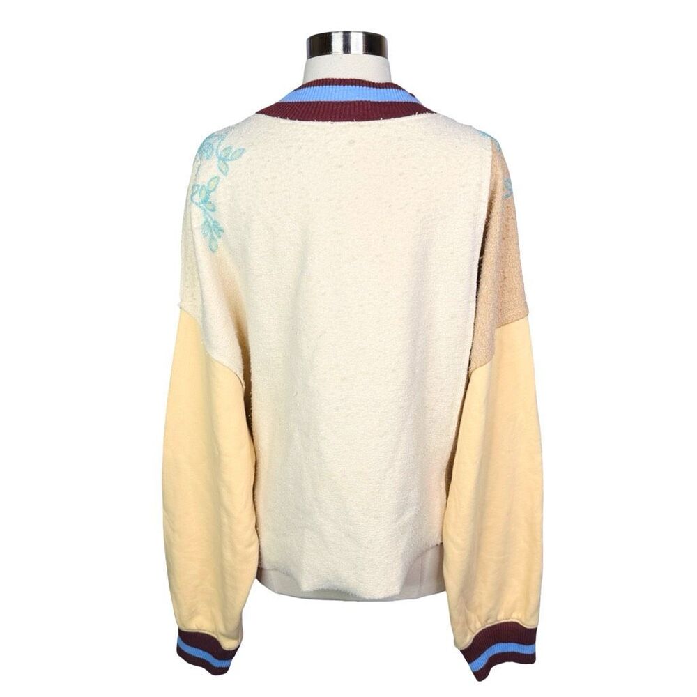 Free People Bali Day Dreams Beaded Pullover Sweatshirt - Size Medium - Picture 9 of 12